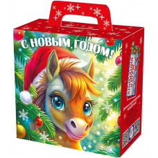 Новогодний подарок Милашка (картон, лошадь)